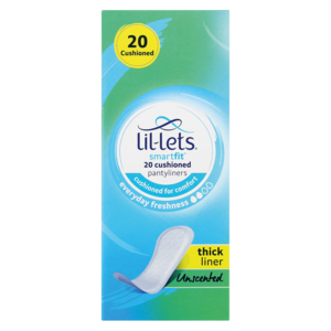 Lil-Lets Smartfit Unscented Thick Pantyliners 20 Pack