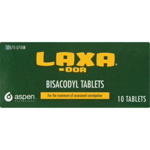 Laxa-Dor Bisacodyl Tablets 10 Pack