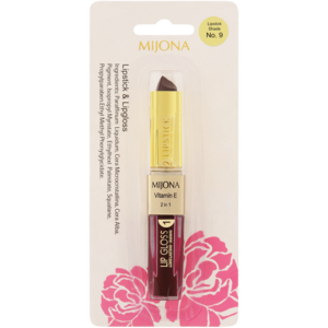 Mijona 2 In 1 Lipstick & Lip-gloss Shade No. 9