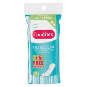 Comfitex Ultra Slim Unscented Pantyliners 25 Pack
