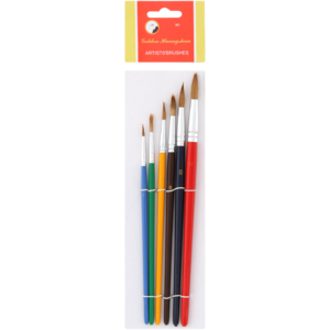 Golden Huangshan Artist Paint Brushes 6 Pack