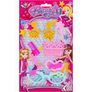 Glasses & Hair Clips Beauty Set (Colour May Vary)