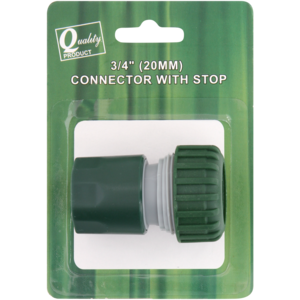 Hose Connector With Water Stop 20mm