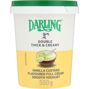 Darling Vanilla Custard Flavoured Full Cream Yoghurt 500g
