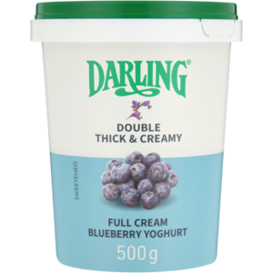 Darling Blueberry Flavoured Full Cream Yoghurt 500g