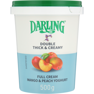 Darling Mango & Peach Flavoured Full Cream Yoghurt 500g