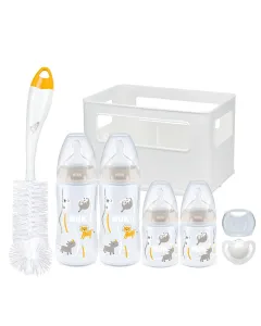 Nuk Temperature Control 4 Bottle And Crate Starter Pack 0-6m - White