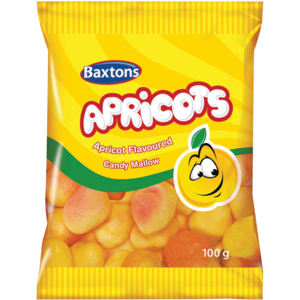 Baxtons Apricots Flavoured Candy Mallow Pack 100g