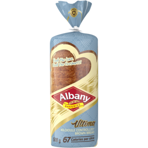 Albany Ultima Kilojoule Controlled Sliced Brown Bread Loaf 500g