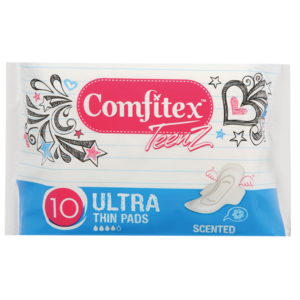 Comfitex Teenz Ultra Scented Sanitary Pads 10 Pack