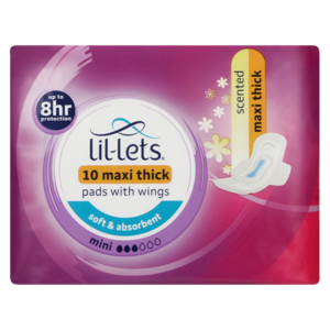 Lil-Lets Scented Mini Winged Maxi Thick Pads 10 Pack