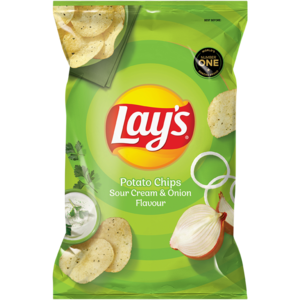 Lay's Sour Cream & Onion Flavoured Potato Chips 120g