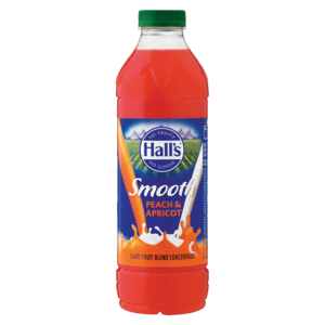 Hall's Smooth Peach & Apricot Flavoured Fruit Drink Concentrate 1L