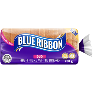 Blue Ribbon Duo High Fibre White Bread 700g