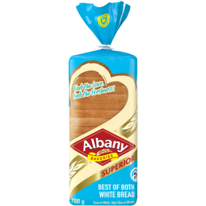 Albany Superior Best Of Both Sliced White Bread Loaf 700g