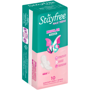 Stayfree Maxi Teens Scented Sanitary Pads 10 Pack