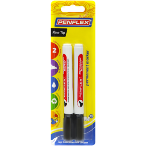 Penflex Black Fine Marker 2 Pack