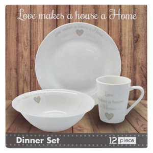 Home Heart Dinner Set 12 Piece