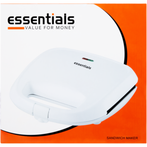 Essentials White 2 Slice Sandwich Maker 700-800W