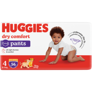 Huggies Dry Comfort Size 4 Pants 56 Pack