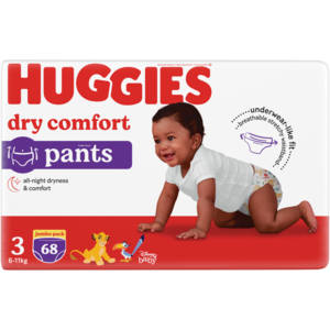 Huggies Dry Comfort Pants Size 3 Nappies 68 Pack