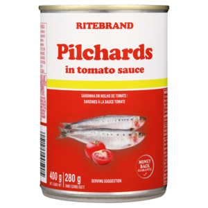 Ritebrand Pilchards In Tomato Sauce Can 400g