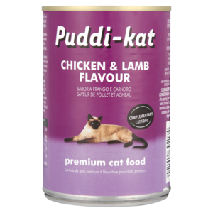 Puddi-Kat Chicken & Lamb Flavoured Premium Cat Food Can 385g