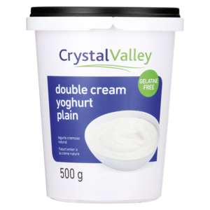 Crystal Valley Plain Double Cream Yoghurt 500g