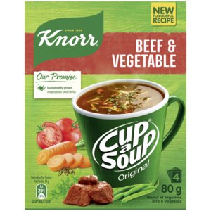 Knorr Cup-a-Soup Beef & Vegetable Instant Soup 4 x 20g