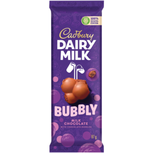 Cadbury Dairy Milk Bubbly Chocolate Slab 87g