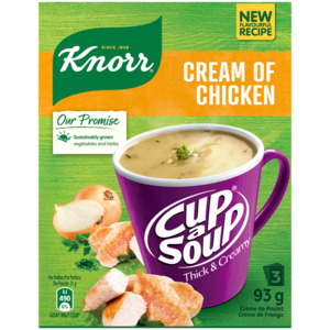 Knorr Cup-a-Soup Thick & Creamy Cream Of Chicken Instant Soup 3 x 31g