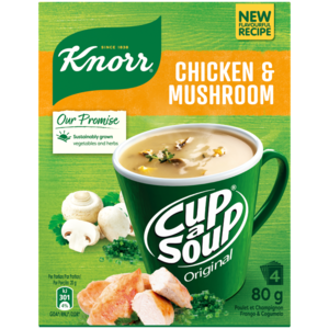 Knorr Cup-a-Soup Chicken & Mushroom Instant Soup 4 x 20g