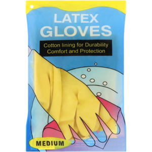 Medium Yellow Latex Gloves