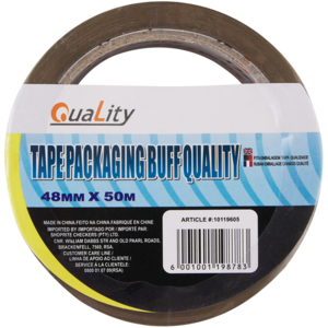Quality Packaging Buff Tape 48mmW x 50mL