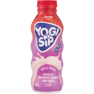 Danone Yogi Sip Fusion Mixed Berry Flavoured Dairy Snack 500g