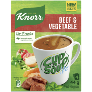 Knorr Cup-a-Soup Lite Beef & Vegetable Instant Soup 4 x 11g
