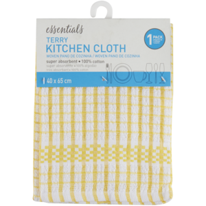 Essentials Woven Terry Kitchen Cloth (Colour May Vary)