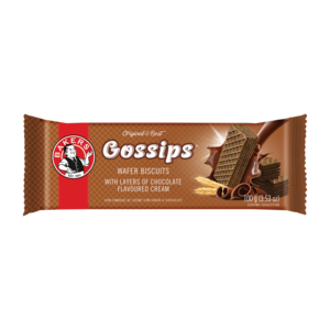 Bakers Gossips Chocolate Flavoured Wafer Biscuits 100g