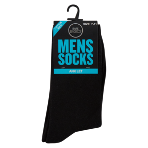 Bare Basic Mens Anklet Socks Size 7-11 (Assorted Sizes - Single Pair)
