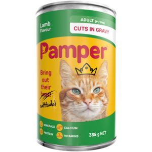 Pamper Lamb Flavoured Cuts in Gravy 385g