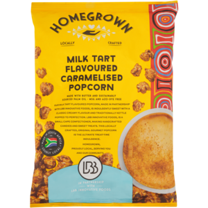 Homegrown Milk Tart Flavoured Caramelised Popcorn 150g