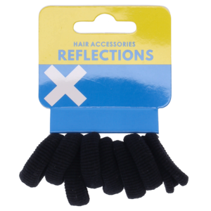 Reflections Black Small Knitted Elastic Set 8 Piece