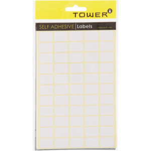 TOWER White Square Self Adhesive Labels 13 x 19mm 1100 Piece