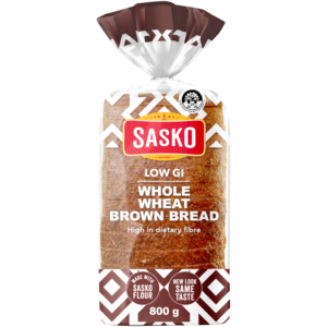 SASKO Low G.I Dumpy Wholewheat Brown Bread 800g