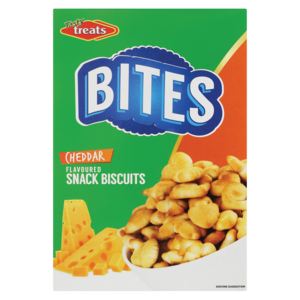 Tasty Treats Bites Cheddar Flavoured Snack Biscuits 150g