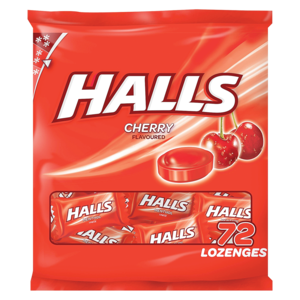 HALLS Cherry Flavoured Lozenges 72 Pack