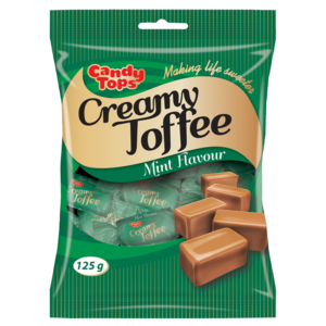 Candy Tops Creamy Toffee Mint Flavoured Sweets 125g