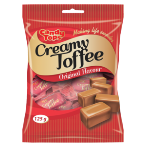 Candy Tops Original Flavoured Creamy Toffee 125g
