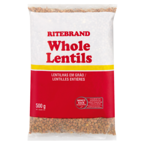 Ritebrand Whole Brown Lentils 500g
