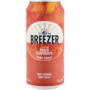BACARDÍ Breezer Peach Flavour Spirit Cooler Can 440ml